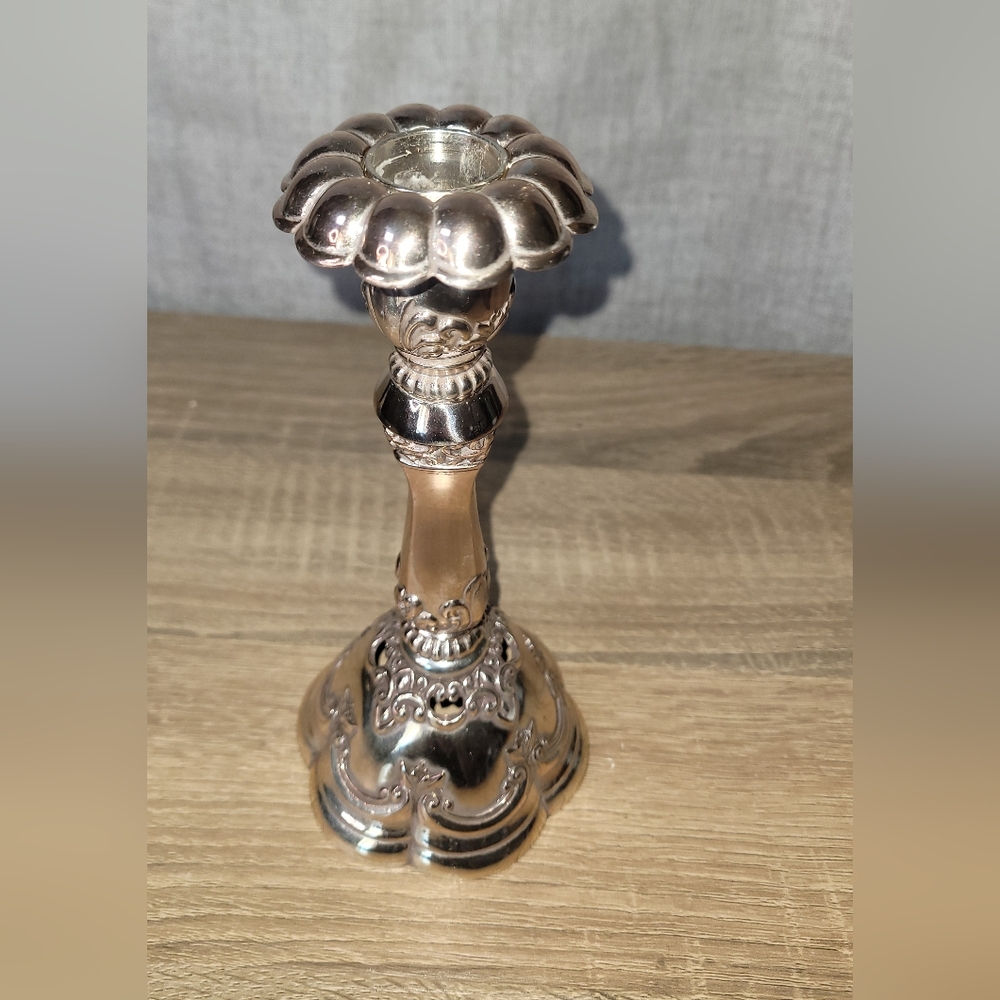 Brighton Ornate Silver-Tone Decorative Candle Holder Cinderella - Picture 9 of 9